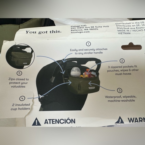 Colugo On the Go Organizer in Olive - Picture 5 of 6